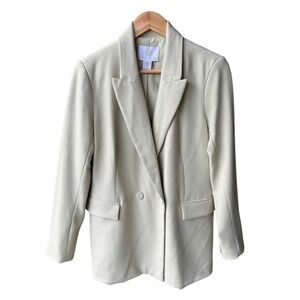 House of Harlow 1960 Blazer Jacket Textured Single Button Pale Green Size Medium